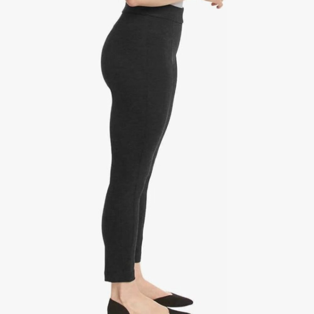 Anne Klein Womens Midweight Tummy Control Ponte Pant Size Large Charcoal Heather - Picture 3 of 12